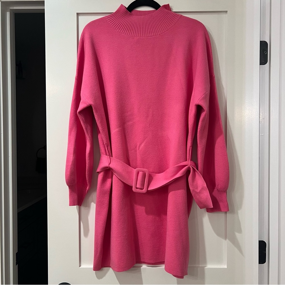 Yellow the Label - Coco Belted Mini Dress in Pink with belt | Size L